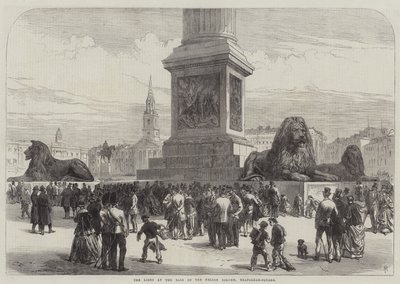 The Lions at the Base of the Nelson Column, Trafalgar-Square by Sir John Charles Robinson